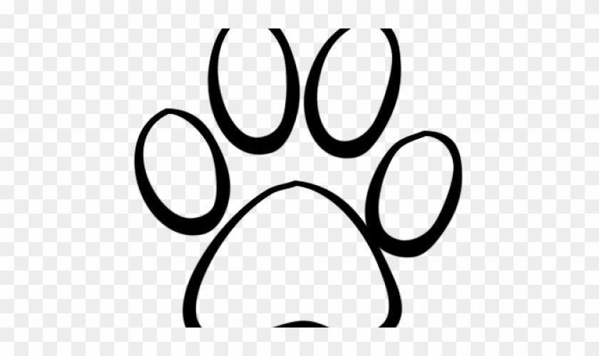 Coloring Pages Of Dog Paw - Paw Print Clip Art #1030532
