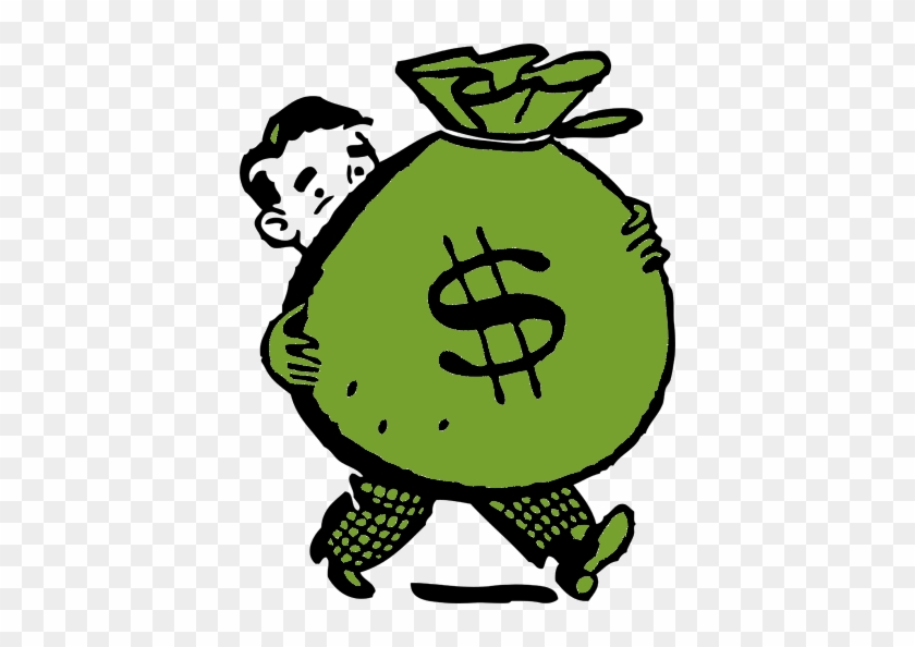 Cartoon Man Holding Money Bag Greendark Cove Street - Bag Of Money Clipart #1030641