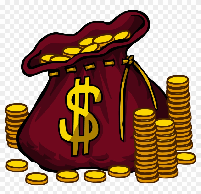 Cartoon Money Bag Vector Economics Economic Performance - Club Penguin Codes #1030647