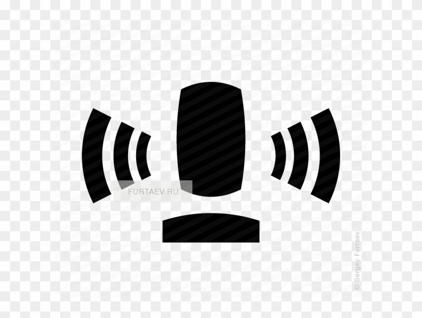 Vector Icon Of Wireless Signal Going From Microphone - Graphic Design #1030704