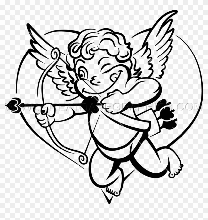 Valentines Cupid - Cupid Black And White Svg #1031180