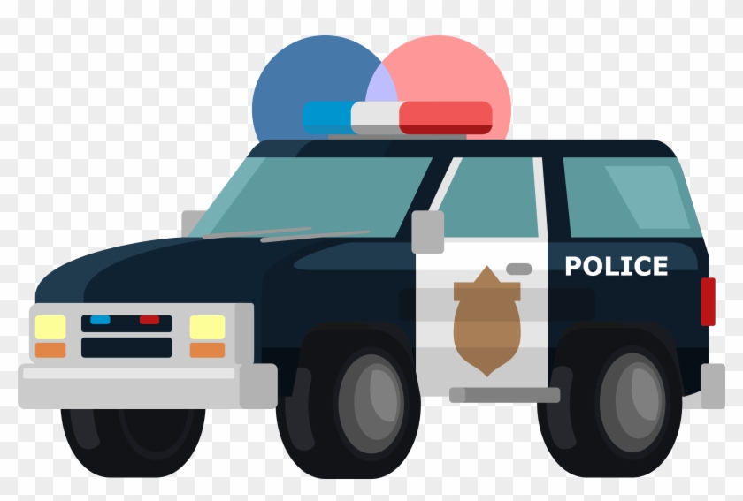 Police Car Patrolling Illustration - Car #1031274