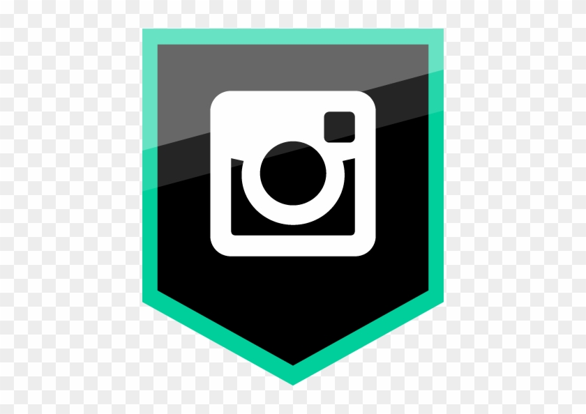 Instagram Free Green Shield Icon Alfredocreates - Instagram Pin Png #1031454