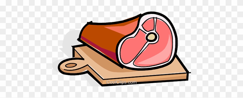 Roast On A Cutting Board Royalty Free Vector Clip Art - Carne Clipart #1031593