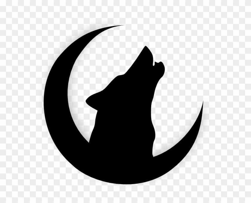 Howling Wolf Head Drawing - Wolf Howling At Moon Silhouette #1031612