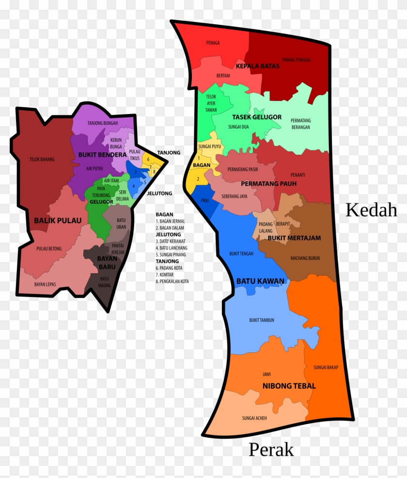 Penang State Legislative Assembly Constituencies Clipart - Penang State Legislative Assembly #1031650