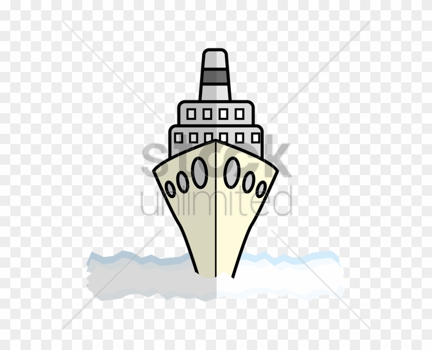 Cruise Ship Front View Vector Image - Vector Graphics #1031784