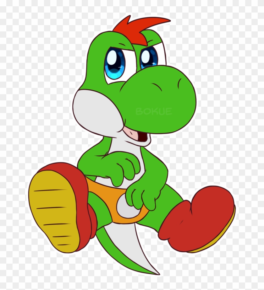 Yoshi Kid By Bokue - Yoshi Kid Paper Mario Ttyd - Free Transparent PNG Clip...