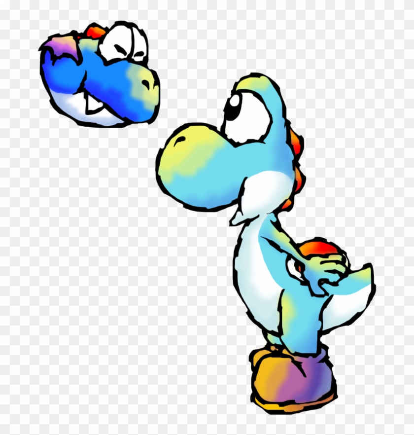 Light-blue Yoshi And Draglet By Koshechkazlatovlaska - Digital Art #1032017