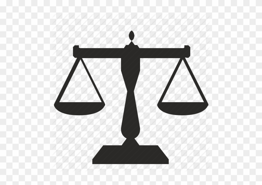 Legal Center Or Law Advocate Icon With Symbol Of Justice - Weighing Scale #1032145