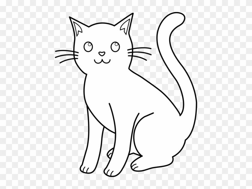 White Cat Clip Art - Cat In Black And White #1032207