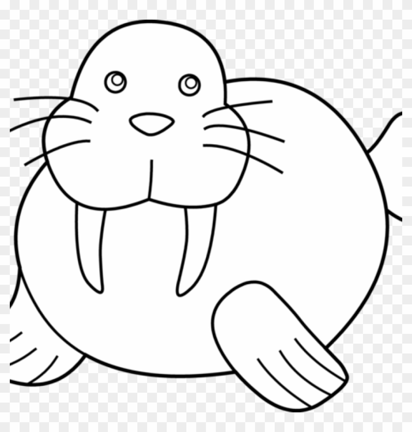 Walrus Clipart Walrus Clip Art Free Clipart Panda Free - Cute Fish Clip Art Black And White #1032332