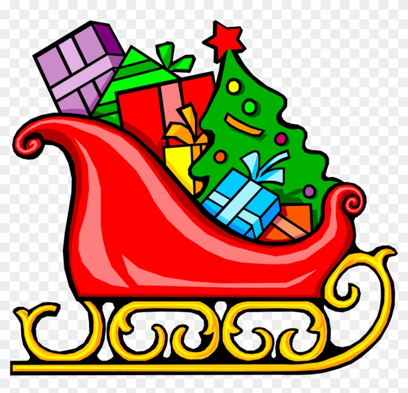 Clip Art Details - Santa's Sleigh With Presents #1032400