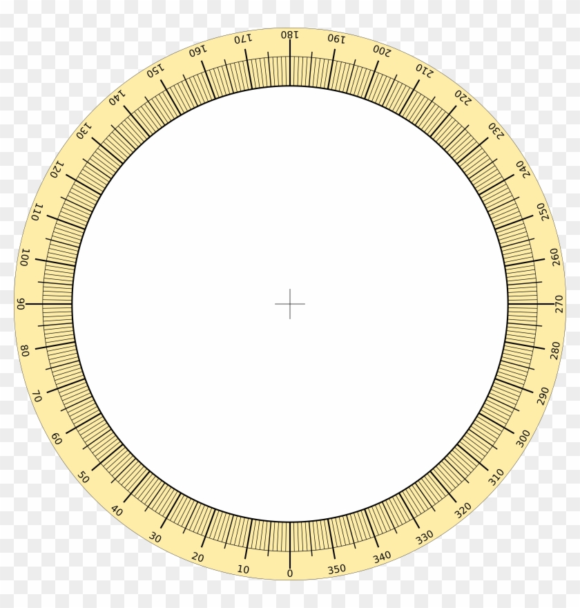 Clipart - Azimuth Scale - Protractor #1032532