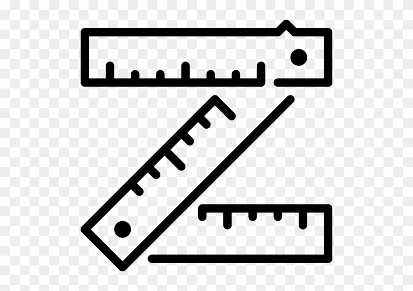Ruler Clipart Sketch - Triangle Ruler Icon #1032585