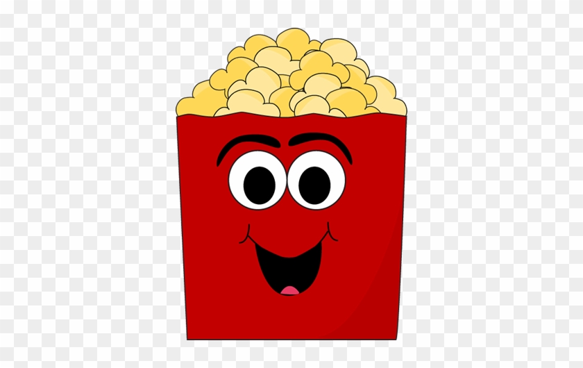 Snack Clipart Cartoon - Animated Popcorn With Face #1032740