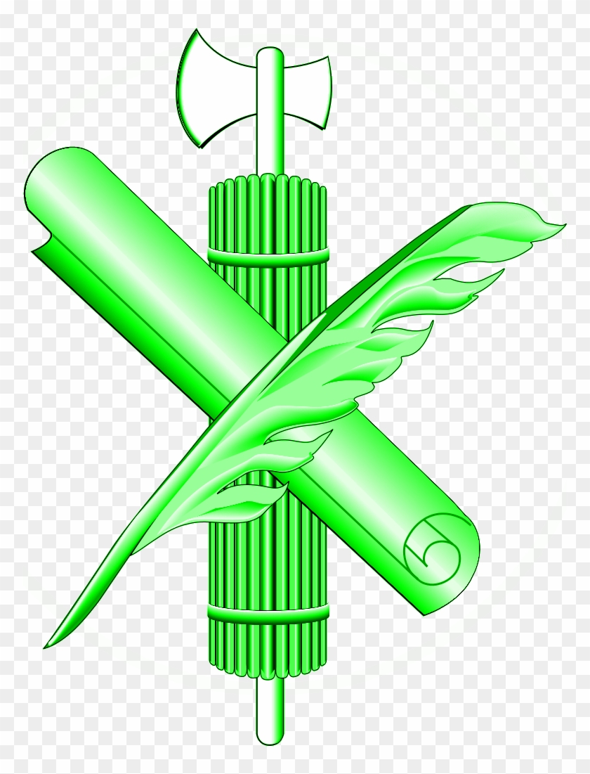 Green Fasces Scroll Quill - Administrative Office Of The United States Courts #1032769