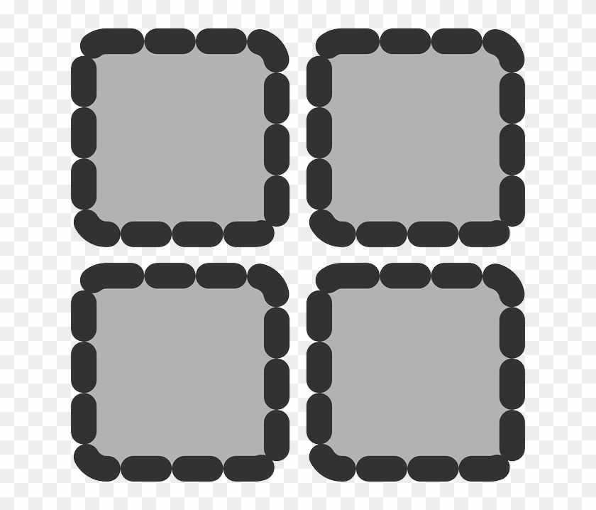 Dotted Black, Flat, Square, Grey, Theme, Action, Dotted - Thumbnail #1032782