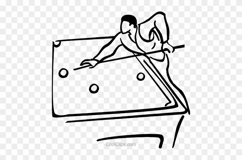 Pool Player Royalty Free Vector Clip Art Illustration - Mesa De Bilhar Vetor #1032910