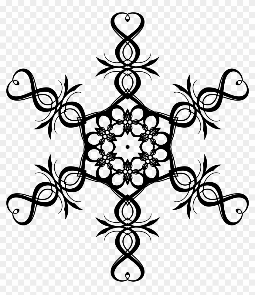 Tribal Heart Snowflake Clipart - Low Temperature Icon #1032988