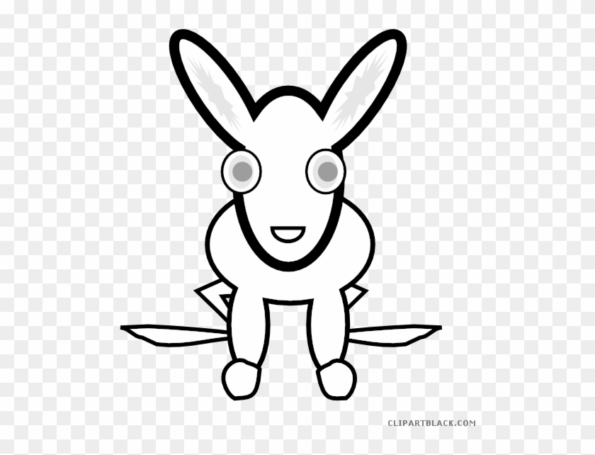 Rabbit Animal Free Black White Clipart Images Clipartblack - Desen Cu Stilizarea Animale #1033053