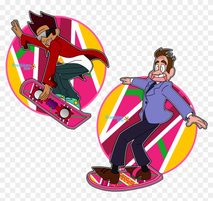 Mayor Dewey N' Buck With Hoverboard By Rosemary1315 - Cartoon #1033057