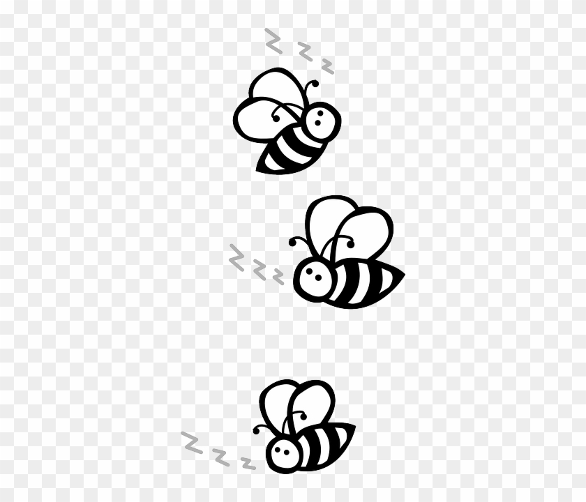 Bee Black And White - Clipart Bees Black And White #1033146