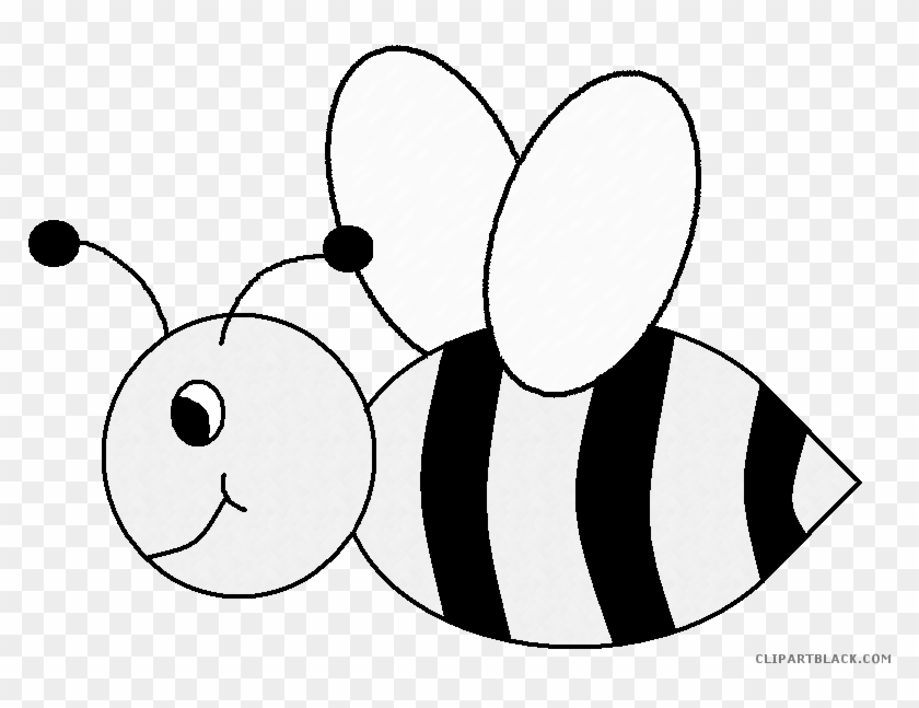 Cute Bee Animal Free Black White Clipart Images Clipartblack - Bee Clip Art #1033156