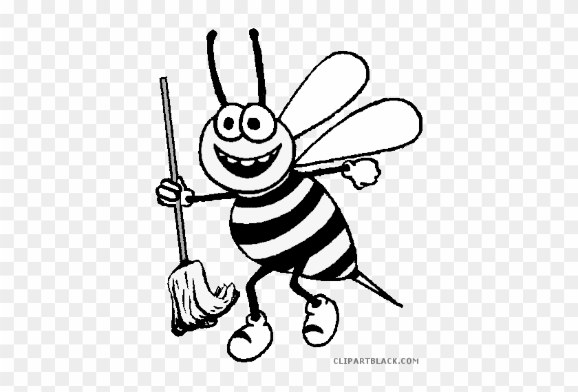 Small Bee Animal Free Black White Clipart Images Clipartblack - Kako Se Crtaju Pcele #1033170