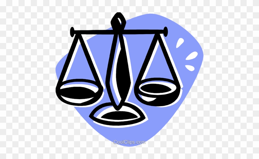 Scales Of Justice Royalty Free Vector Clip Art Illustration - Clip Art #1033217