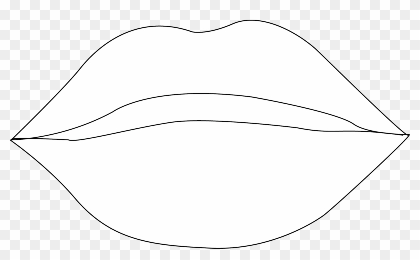 Inspiration Lips Outline Clip Art - Line Art #1033267