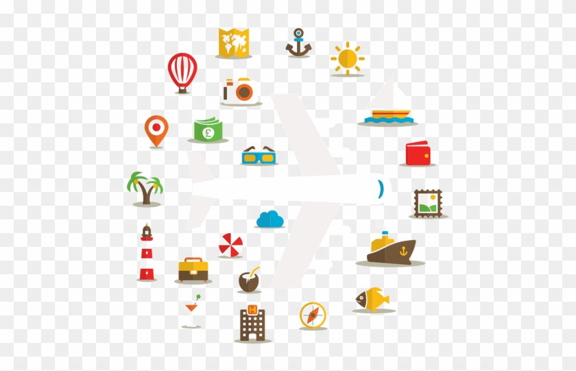 Travel Flat Design Vacation - Значки Достопримечательностей #1033487
