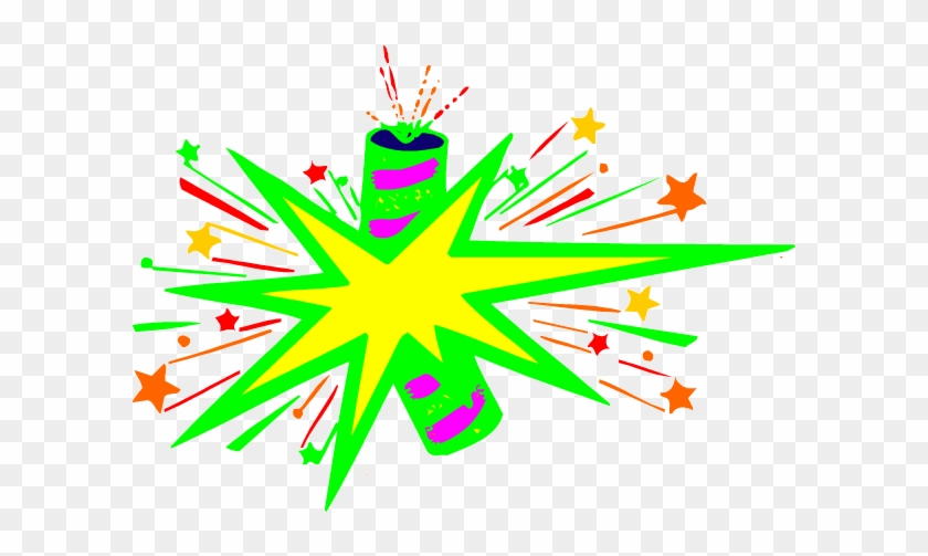 Fireworks Clipart Star Explosion - Exploding Firecracker Clipart #1033575