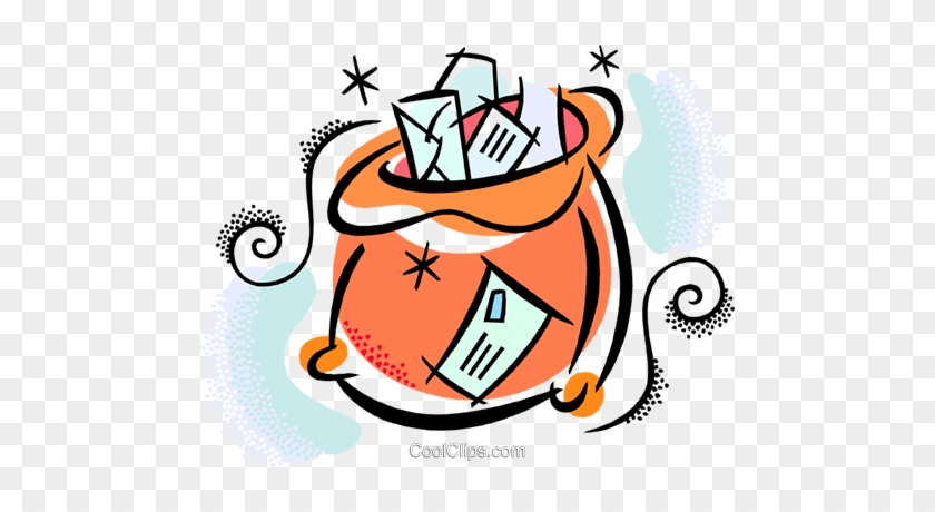 Sack Of Mail Royalty Free Vector Clip Art Illustration - Mail Cool Clipart #1033644