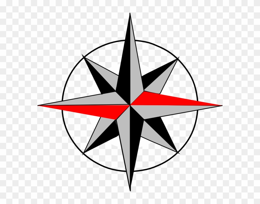 East West Compass 12 Clip Art At Clker - Clipart North Compass Rose #1033914