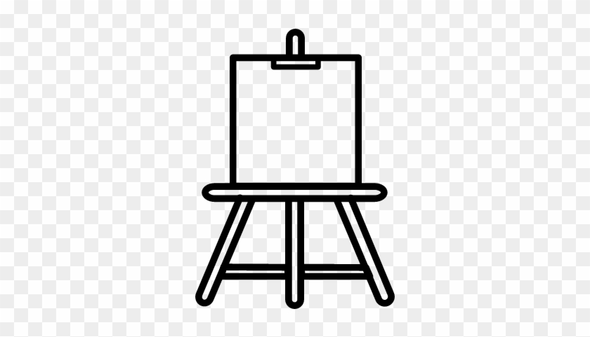 Paint Easel Outline Artistic Tool Vector - Easel Icon #1033957