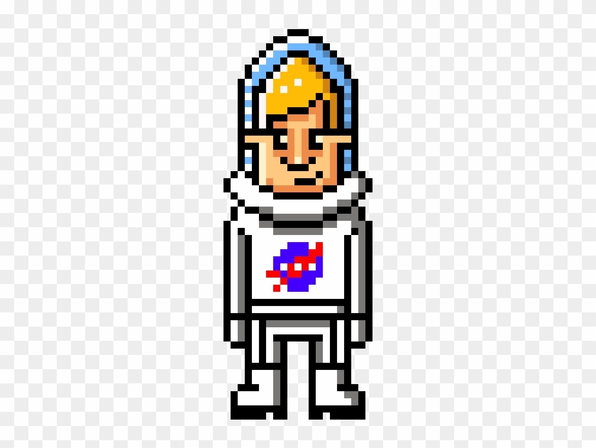 Astronaut - Astronaut In Suit Pixel Art.