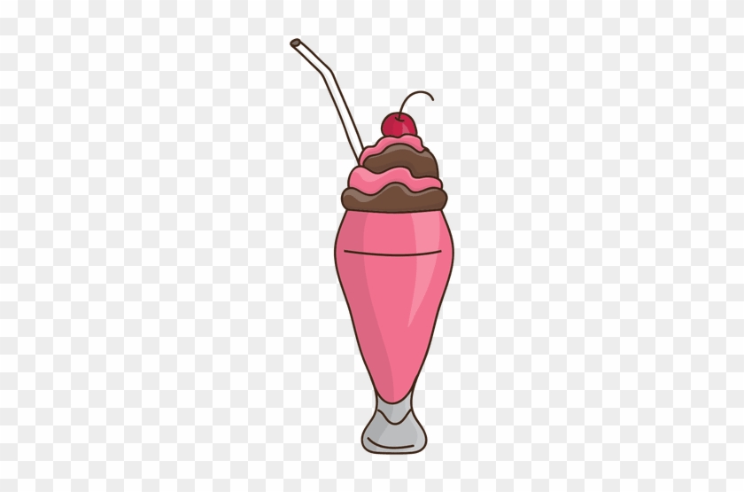 Milkshake Dessert Strawberry Transparent Png - Frappes De Fresa Animados #1034003