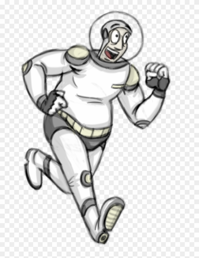 Astronaut Running By Hoodiepatrol89 - Cartoon #1034013