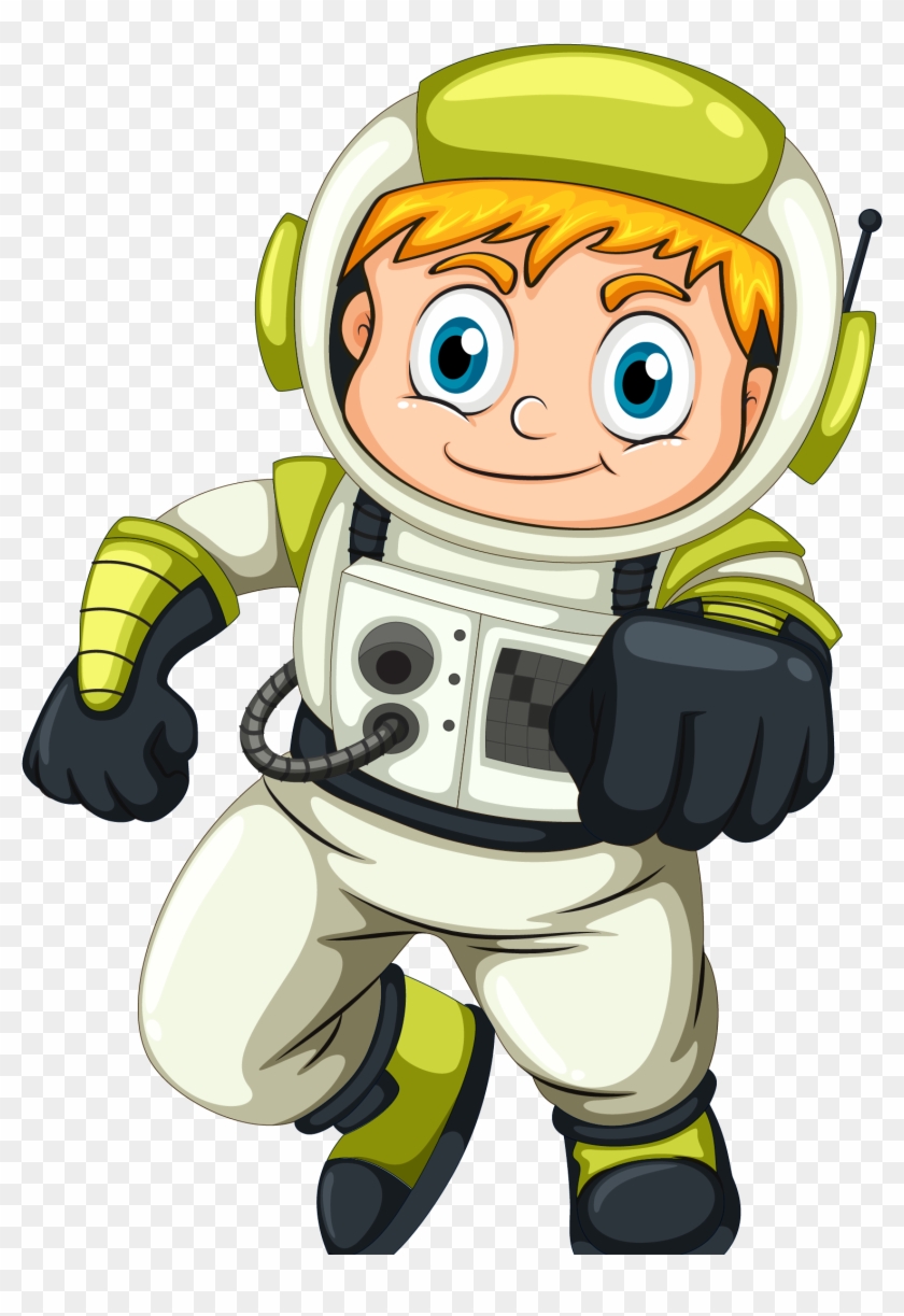 Astronaut Outer Space Clip Art Vector Color Space Astronaut - Penguin Pin-pin And The Magical Rain: Children's Books, #1034037