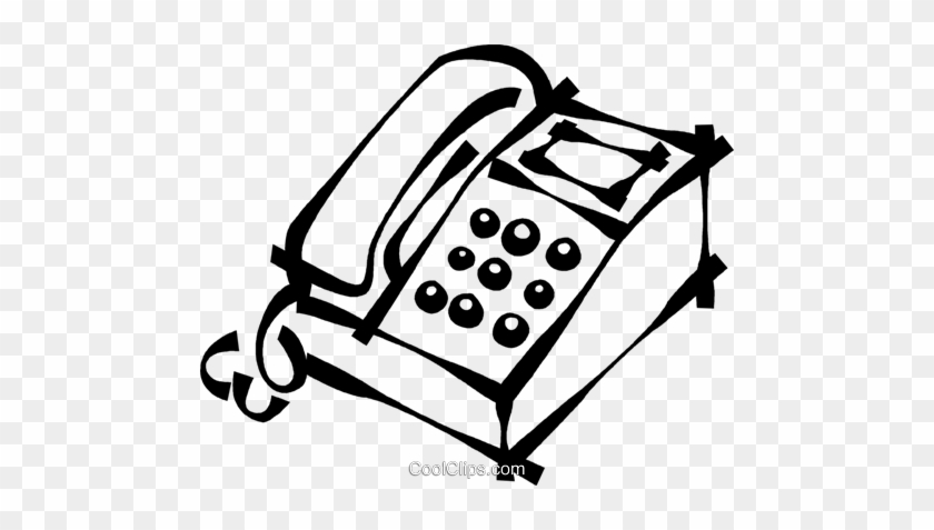 Office Telephone Royalty Free Vector Clip Art Illustration - Office Telephone Royalty Free Vector Clip Art Illustration #1034040