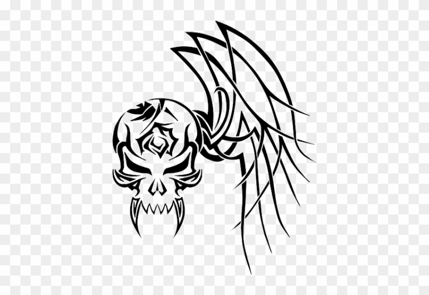 Tribal Skull Tattoo Picture Png Images - Tattoo #1034112