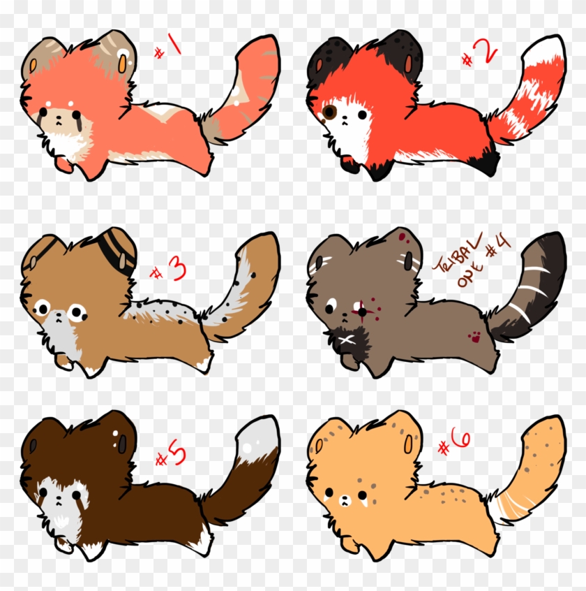 Cute Red Panda Chibi - Cool Drawings Of Red Pandas #1034117
