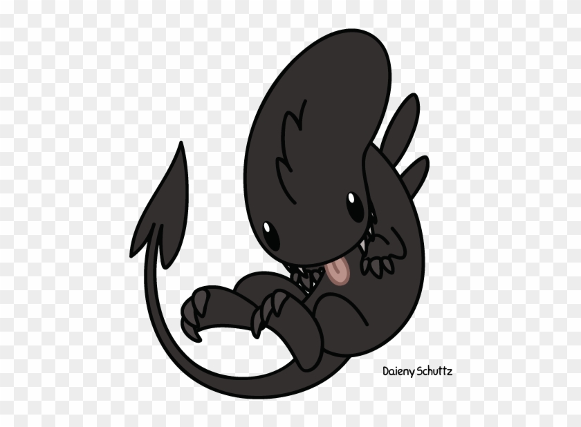 Xenomorph Clipart Chibi - Kawaii Alien Vs Predator #1034138