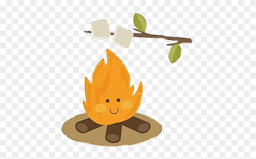 Cute Fire Bonfire Marshmello Freetoedit - Camp Out Clip Art #1034143