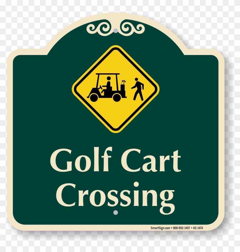 Golf Cart Crossing Signature Sign - Watch Out For The Dogs #1034216