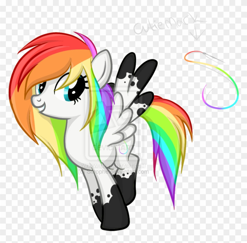 Drawn Rainbow Big Cartoon - Oc My Little Pony #1034270