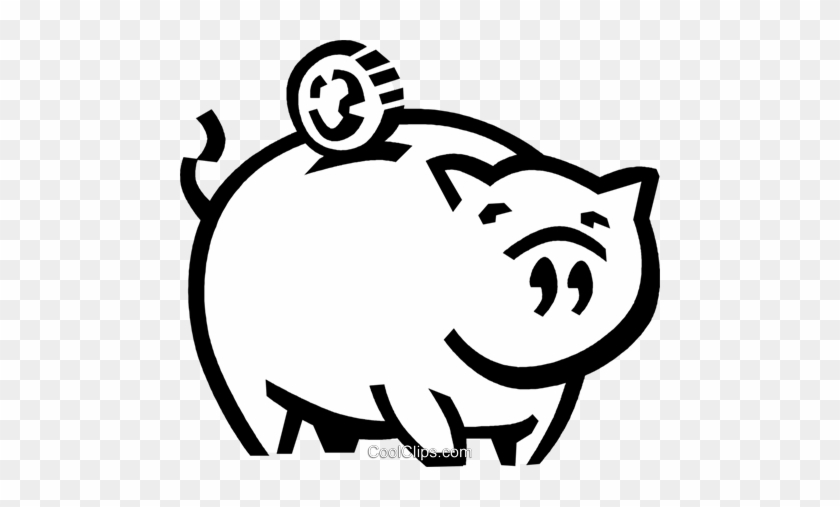Piggy Bank Royalty Free Vector Clip Art Illustration - Clip Art #1034513
