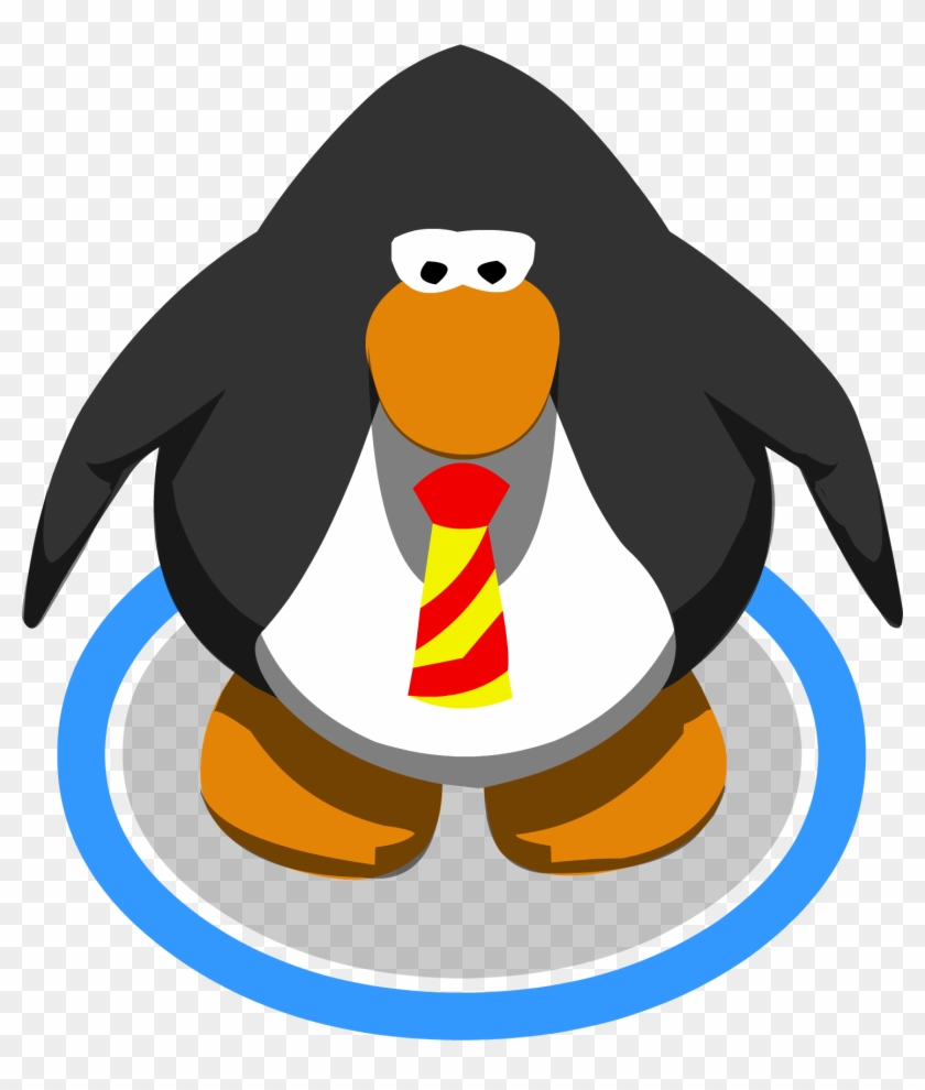 Striped Tie Ig - Club Penguin Penguin In Game #1034527
