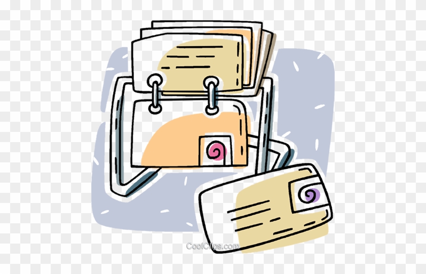 Rolodex Or Card File Royalty Free Vector Clip Art Illustration - Clip Art Business Card #1034753